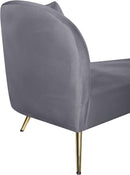 Nolan Grey Velvet Chaise - NY Furniture Direct (NY)