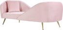 Nolan Pink Velvet Chaise - NY Furniture Direct (NY)