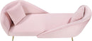Nolan Pink Velvet Chaise - NY Furniture Direct (NY)