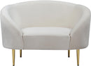 Ritz Cream Velvet Chair - NY Furniture Direct (NY)