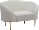 Ritz Cream Velvet Chair - NY Furniture Direct (NY)