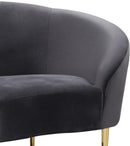 Ritz Grey Velvet Chair