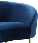 Ritz Navy Velvet Chair - NY Furniture Direct (NY)