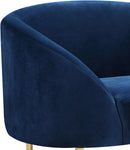 Ritz Navy Velvet Chair - NY Furniture Direct (NY)
