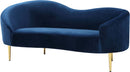 Ritz Navy Velvet Loveseat - NY Furniture Direct (NY)