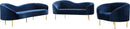 Ritz Navy Velvet Sofa - NY Furniture Direct (NY)