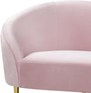 Ritz Pink Velvet Loveseat - NY Furniture Direct (NY)