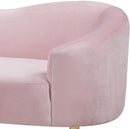 Ritz Pink Velvet Loveseat - NY Furniture Direct (NY)
