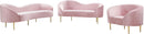 Ritz Pink Velvet Loveseat - NY Furniture Direct (NY)