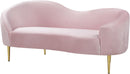 Ritz Pink Velvet Loveseat - NY Furniture Direct (NY)