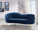 Ritz Navy Velvet Loveseat - NY Furniture Direct (NY)