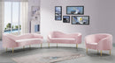 Ritz Pink Velvet Loveseat - NY Furniture Direct (NY)