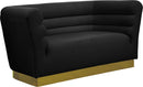 Bellini Black Velvet Loveseat - NY Furniture Direct (NY)