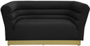 Bellini Black Velvet Loveseat - NY Furniture Direct (NY)