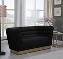 Bellini Black Velvet Loveseat - NY Furniture Direct (NY)