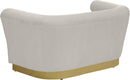 Bellini Cream Velvet Loveseat - NY Furniture Direct (NY)