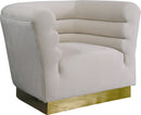 Bellini Cream Velvet Chair - NY Furniture Direct (NY)
