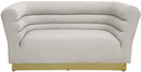 Bellini Cream Velvet Loveseat - NY Furniture Direct (NY)