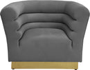 Bellini Grey Velvet Chair - NY Furniture Direct (NY)