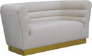 Bellini Cream Velvet Loveseat - NY Furniture Direct (NY)
