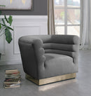 Bellini Grey Velvet Chair - NY Furniture Direct (NY)