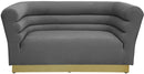Bellini Grey Velvet Loveseat - NY Furniture Direct (NY)