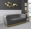 Bellini Grey Velvet Sofa - NY Furniture Direct (NY)