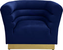 Bellini Navy Velvet Chair - NY Furniture Direct (NY)