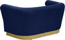 Bellini Navy Velvet Loveseat - NY Furniture Direct (NY)