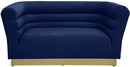 Bellini Navy Velvet Loveseat - NY Furniture Direct (NY)
