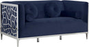 Opal Navy Velvet Loveseat - NY Furniture Direct (NY)