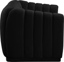Dixie Black Velvet Loveseat - NY Furniture Direct (NY)