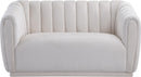 Dixie Cream Velvet Loveseat - NY Furniture Direct (NY)