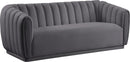 Dixie Grey Velvet Sofa - NY Furniture Direct (NY)