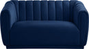 Dixie Navy Velvet Loveseat - NY Furniture Direct (NY)