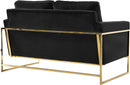 Mila Black Velvet Loveseat - NY Furniture Direct (NY)