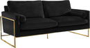 Mila Black Velvet Sofa - NY Furniture Direct (NY)