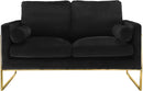 Mila Black Velvet Loveseat - NY Furniture Direct (NY)