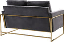 Mila Grey Velvet Loveseat - NY Furniture Direct (NY)