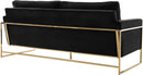 Mila Black Velvet Sofa - NY Furniture Direct (NY)