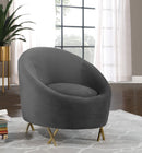 Serpentine Grey Velvet Chair - NY Furniture Direct (NY)