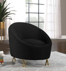 Serpentine Black Velvet Chair - NY Furniture Direct (NY)
