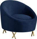 Serpentine Navy Velvet Chair - NY Furniture Direct (NY)