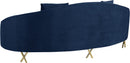 Serpentine Navy Velvet Sofa - NY Furniture Direct (NY)