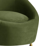 Serpentine Olive Velvet Chair - NY Furniture Direct (NY)