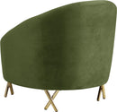 Serpentine Olive Velvet Chair - NY Furniture Direct (NY)