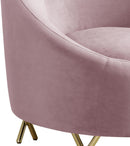 Serpentine Pink Velvet Chair - NY Furniture Direct (NY)