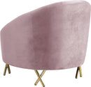 Serpentine Pink Velvet Chair - NY Furniture Direct (NY)