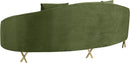 Serpentine Olive Velvet Sofa - NY Furniture Direct (NY)