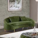 Serpentine Olive Velvet Sofa - NY Furniture Direct (NY)